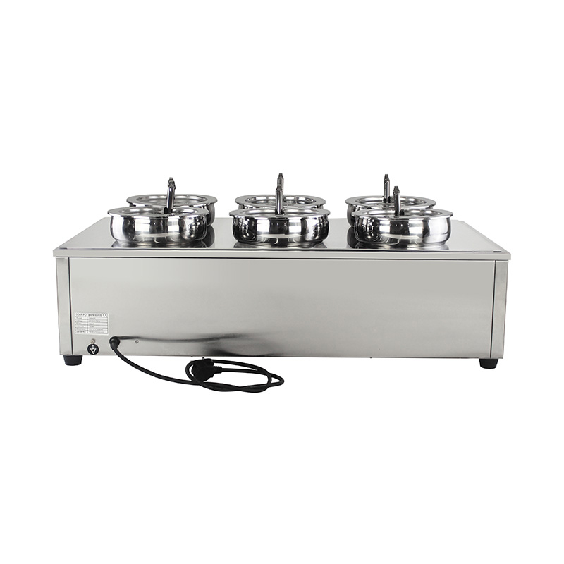 Mesin Bain Marie Listrik Komersial Stainless Steel Dengan Pot Makanan